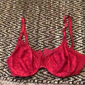 Maidenform bra red soft cup lace 36C vintage-ish ❤️